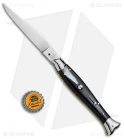 AGA Campolin 10" Fishtail Picklock Italian Automatic Brazil Horn (4.5" Polish) -Automatic Knives Shop AGA Campolin 10in Fishtail Picklock Italian BP 20096 jr bottlecap