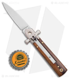 AGA Campolin 6" Dominus Leverlock Automatic Knife Wood (2.5" Satin) -Automatic Knives Shop AGA Campolin 6in Dominus LL Auto Wood Satin BHQ 178780 jr bottlecap