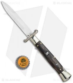 AGA Campolin 9" Italian Stiletto Swinguard Bayonet Automatic Knife Dark Horn -Automatic Knives Shop AGA Campolin 9in Italian Stiletto Dark Horn Auto Bayo GX 11091 jr bottlecap