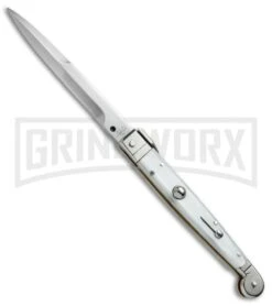 Automatic Knives Shop -Automatic Knives Shop AGA Campolin 9in Sicilian White Pearlex Picklock Bayo BP 19446 jr large