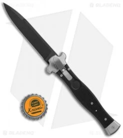 AGA Campolin Zero Italian Leverlock Automatic Knife Black G-10 (3.75" Black) -Automatic Knives Shop AGA Campolin Zero Italian LL Black G 10 Black AGA01N NB BHQ 72045 jr bottlecap