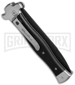 AGA Campolin Zero Black G-10 Leverlock Automatic Knife - Bayonet Black Plain -Automatic Knives Shop AGA Campolin Zero Italian LL Black G 10 Black AGA01N NB BHQ 72045 jr side large