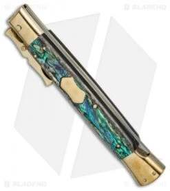 Automatic Knives Shop -Automatic Knives Shop aga 13in swing bat abalone dagger br bottom cm